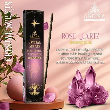 Incienso Sahumerio Cuarzo Rosa Aroma Crystal Scents