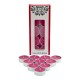 Pack 10 Tealights Golden Nag Red Rose