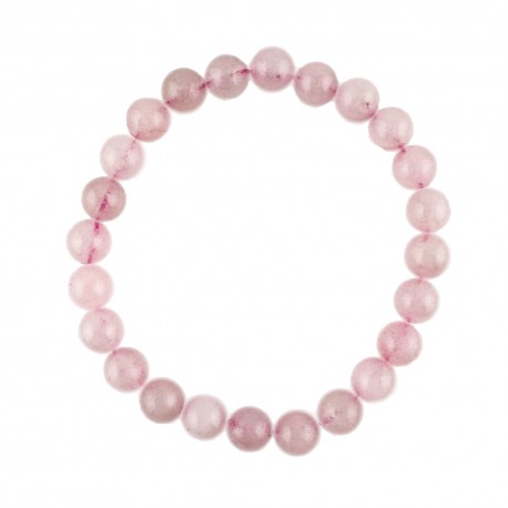Pulsera Elástica Cuarzo Rosa 6 mm