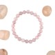 Pulsera Elástica Cuarzo Rosa 6 mm