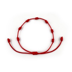 Pulsera 7 Nudos Roja Nudo Corredizo