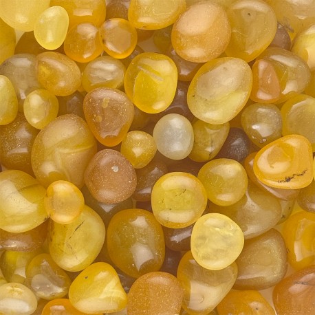 Onix Amarillo Canto Rodado 100 gramos