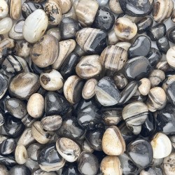 Ágata Negra Canto Rodado 50 gramos