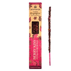 Incienso Orgánico Berry Kiss Pétalos de Rosa Sahumerio Aromanza