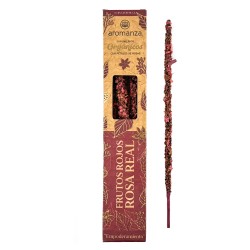 Incienso Orgánico Frutos Rojos Rosa Real Sahumerio Aromanza