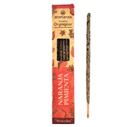 Incienso Orgánico Naranja Pimienta Sahumerio Aromanza