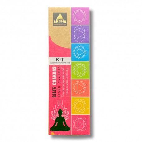 Kit 7 Chakras AROMA – Incienso Premium y Bombitas de Defumación para Limpieza Energética y Equilibrio Espiritual