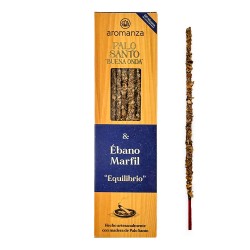 Incienso Artesanal Ébano Marfil con Madera de Palo Santo - Palo Santo Buena Onda Aromanza