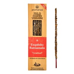 Incienso Artesanal Exquisito Ratnamala con Madera de Palo Santo - Palo Santo Buena Onda Aromanza