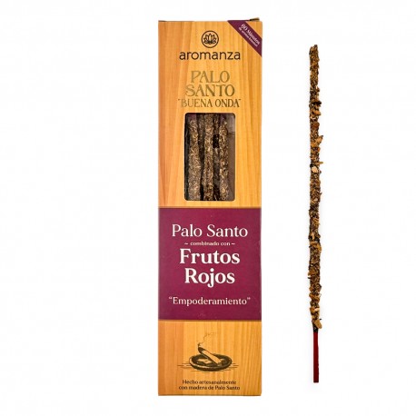 Incienso Artesanal Frutos Rojos con Madera de Palo Santo - Palo Santo Buena Onda Aromanza