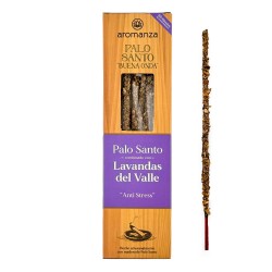 Incienso Artesanal Lavandas del Valle con Madera de Palo Santo - Palo Santo Buena Onda Aromanza