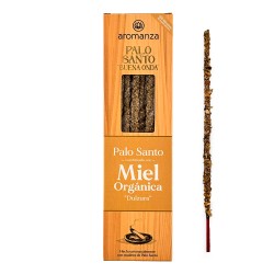 Incienso Artesanal Miel Orgánica con Madera de Palo Santo - Palo Santo Buena Onda Aromanza
