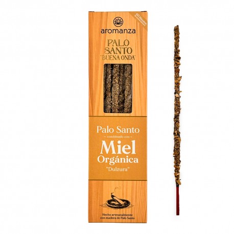 Incienso Artesanal Miel Orgánica con Madera de Palo Santo - Palo Santo Buena Onda Aromanza