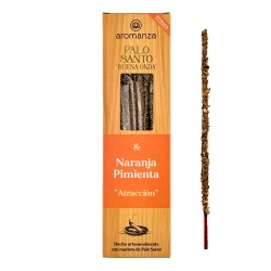 Incienso Artesanal Naranja Pimienta con Madera de Palo Santo - Palo Santo Buena Onda Aromanza
