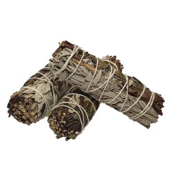 Atado de Hierba Santa Negra con Salvia Blanca 10 cm