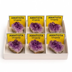 Amatista en bruto Cajita de 6 Ud.