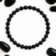 Pulsera Elástica Turmalina Negra 6 mm