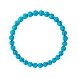 Pulsera Elástica Turquesa 6 mm