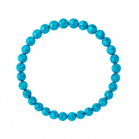 Pulsera Elástica Turquesa 6 mm