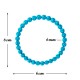 Pulsera Elástica Turquesa 6 mm