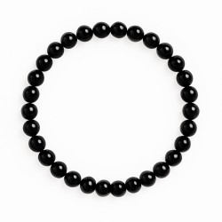 Pulsera Elástica Ónix negro 6 mm