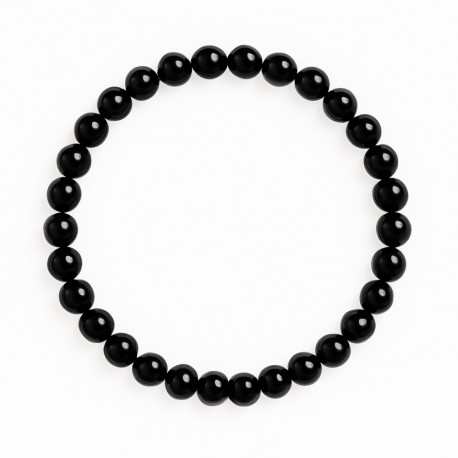 Pulsera Elástica Ónix negro 6 mm