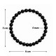 Pulsera Elástica Ónix negro 6 mm