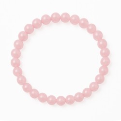 Pulsera Elástica Cuarzo Rosa 6 mm
