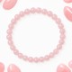 Pulsera Elástica Cuarzo Rosa 6 mm
