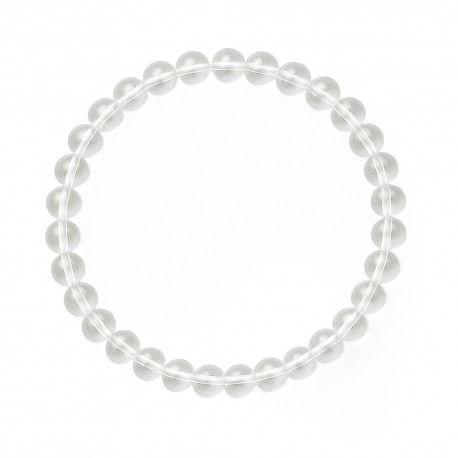 Pulsera Elástica Cuarzo Cristal 6 mm