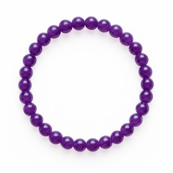 Pulsera Elástica Amatista 6 mm