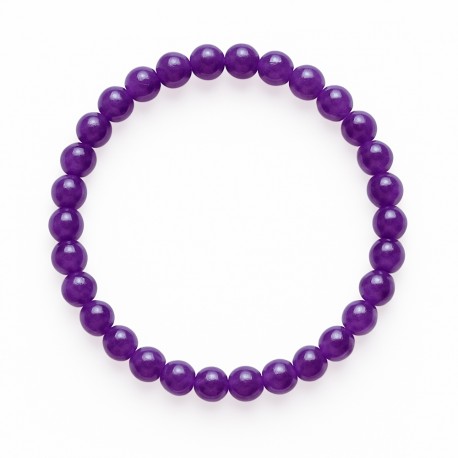 Pulsera Elástica Amatista 6 mm