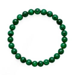 Pulsera Elástica Malaquita 6 mm