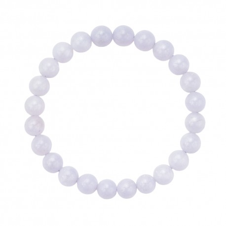 Pulsera Elástica Aguamarina 8 mm