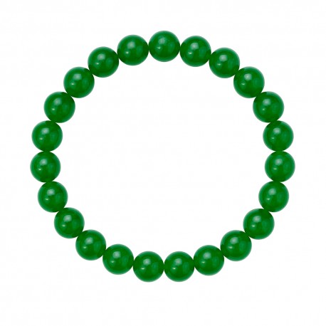 Pulsera Elástica Jade Verde 8 mm