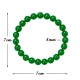 Pulsera Elástica Jade Verde 8 mm