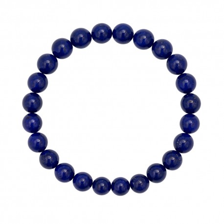 Pulsera Elástica Lapislázuli 8 mm