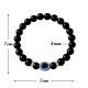 Pulsera Elástica Obsidiana con Ojo Turco 8 mm