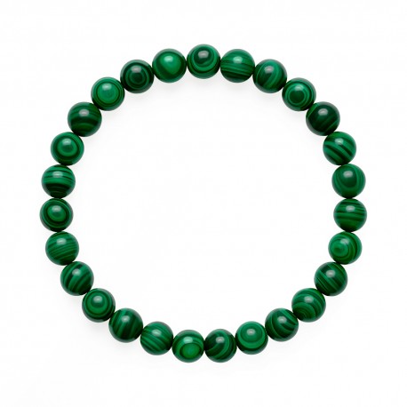 Pulsera Elástica Malaquita 6 mm