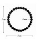 Pulsera Elástica Turmalina Negra 6 mm