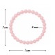 Pulsera Elástica Cuarzo Rosa 6 mm