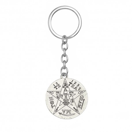 Llavero de Acero Tetragrammaton – Protección y Poder
