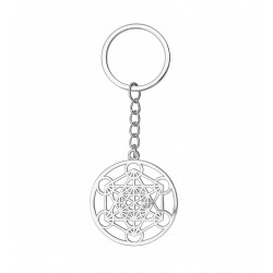 Llavero Metatrón de Acero | Geometría sagrada y equilibrio