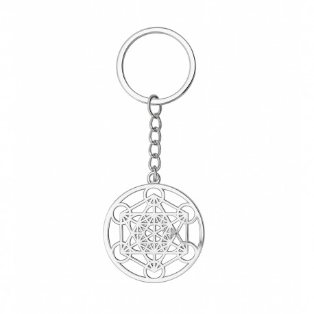 Llavero Metatrón de Acero | Geometría sagrada y equilibrio