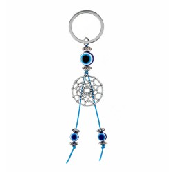 Llavero Colgante de Acero Atrapasueños – Armonía y Claridad