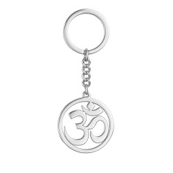 Llavero de Acero Inoxidable OM – Armonía y Meditación
