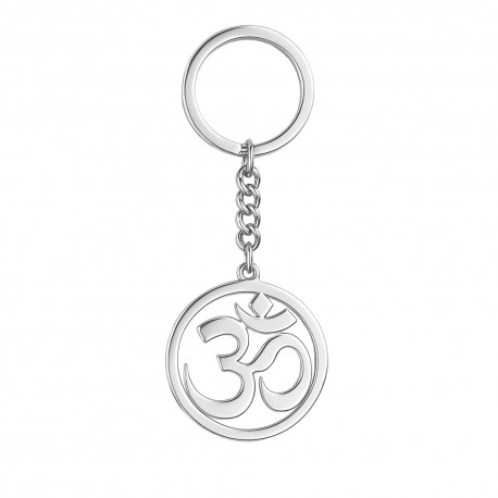 Llavero de Acero Inoxidable OM – Armonía y Meditación