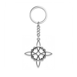 Llavero de Acero Inoxidable Nudo de Bruja – Unión y Protección