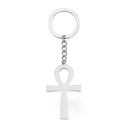 Llavero de Acero Inoxidable Cruz de Ankh – Vitalidad y Continuidad