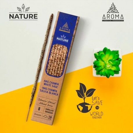 Incienso Aroma Nature Nag Champa y Salvia Blanca